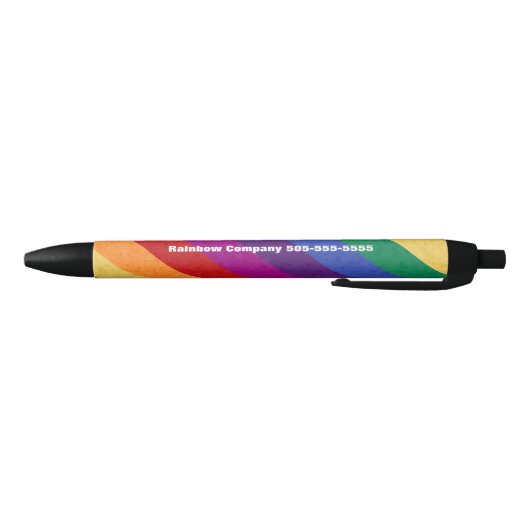 Stylo Noir Arc-en-ciel et Motif Abstrait (Bas)