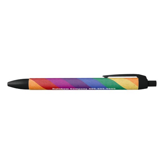 Stylo Noir Arc-en-ciel et Motif Abstrait (Haut)