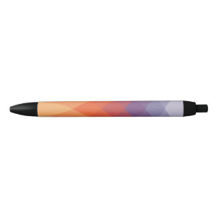 Stylo Noir Arches pastel violettes, orange et bleues