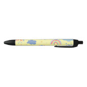 Stylo Noir Arcs-en-ciel et nuages (Bas)