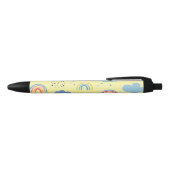 Stylo Noir Arcs-en-ciel et nuages (Haut)