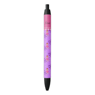 Stylo Noir Arcs en pastel personnalisés de pourpre de