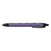 Stylo Noir Argent bleu Damask Bows (Bas)