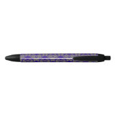 Stylo Noir Argent bleu Damask Bows (Dos)