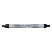 Stylo Noir Argent métallisé élégant (Devant)