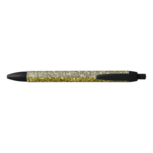 Stylo Noir Argent or brillant foncé parties scintillant ombre (Dos)