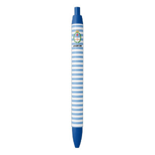 Stylo Noir Argentine Drapeau mignon Patriotique