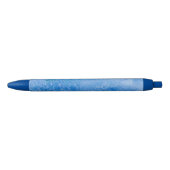 Stylo Noir Arrière - plan bleu d'aquarelle (Devant)