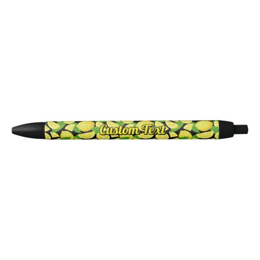 Stylo Noir Arrière - plan citron (Devant)