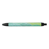 Stylo Noir Arrière - plan des vagues vertes abstraites (Devant)