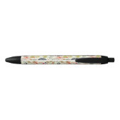 Stylo Noir Arrière - plan floral 2 (Dos)