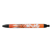 Stylo Noir Arrière - plan hawaïen de fleur de ketmie (Devant)