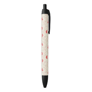Stylo Noir Arrière - plan mignon de coeurs