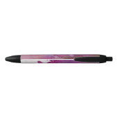 Stylo Noir Arrière - plan pourpre d'aquarelle (Dos)