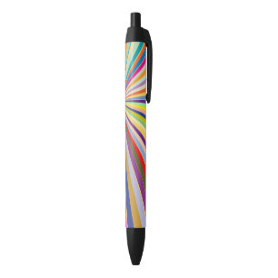 Stylo Noir Arrière - plan rayé frais