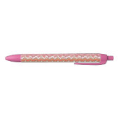 Stylo Noir Arrière - plan rose de zigzag (Bas)