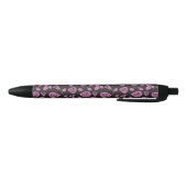 Stylo Noir Arrière - plan rose floral (Bas)