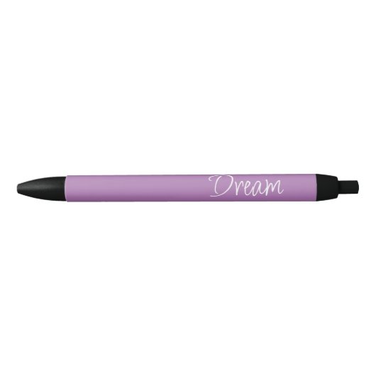 Stylo Noir arrière - plan violet "Dream" Phrase Lavender (Devant)