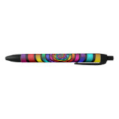 Stylo Noir Arrondi et psychédélique coloré Art moderne fracta (Bas)