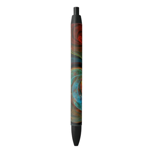 Stylo Noir Art abstrait bleu de renaissance (devant Vertical)