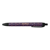 Stylo Noir Art Abstrait moderne violet Motif sans couture (Bas)