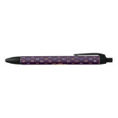 Stylo Noir Art Abstrait moderne violet Motif sans couture (Haut)