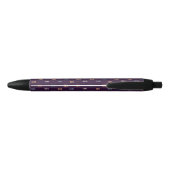 Stylo Noir Art Abstrait moderne violet Motif sans couture (Dos)