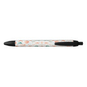 Stylo Noir Art de coquillages côtiers (Dos)