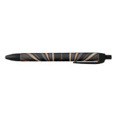Stylo Noir Art Deco Metallic Geometric Elegance (Bas)