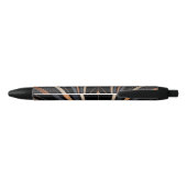 Stylo Noir Art Deco Metallic Geometric Elegance (Dos)