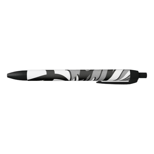 Stylo Noir Art en forme noir et blanc (Bas)