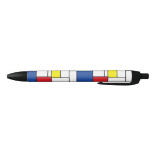 Stylo Noir Art Moderne Géométrique Minimaliste De Stijl Mondr