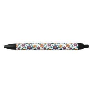 Stylo Noir Art populaire des années 70 Ditzy Retro Daisy dans