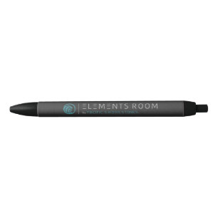 Stylo Noir Aspect en aluminium brossé en métal noir