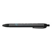 Stylo Noir Aspect en aluminium brossé en métal noir (Bas)