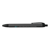 Stylo Noir Aspect en aluminium brossé en métal noir (Haut)