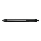 Stylo Noir Aspect en aluminium brossé en métal noir (Dos)
