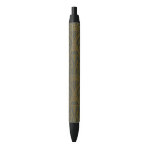 Stylo Noir Audsley Or Vintage Gold Lily Couronne Vert Damassé