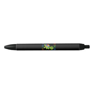 Stylo Noir Autiste Voir Le Puzzle De La Tortue Étiquette