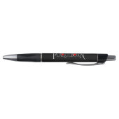 Stylo noir avec logo rouge et blanc (Bas)