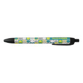 Stylo Noir Avec nom Pickleball jaune et vert (Bas)