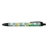 Stylo Noir Avec nom Pickleball jaune et vert (Haut)