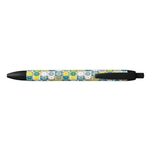 Stylo Noir Avec nom Pickleball jaune et vert (Dos)