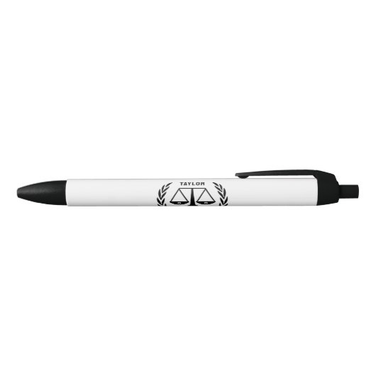 Stylo Noir avocat personnalisé (Haut)