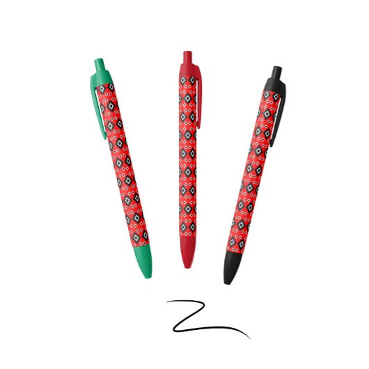 Stylo Noir Axe Rouge