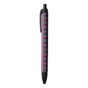 Stylo Noir Aztèque coloré
