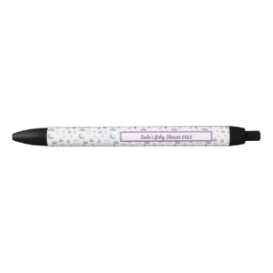 Stylo Noir Baby shower Pastel Neutre Genre Personnalisé