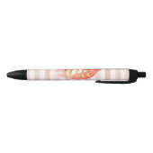 Stylo Noir Baiser d'aquarelle XOXO en or rose vif (Bas)