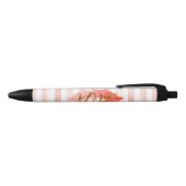 Stylo Noir Baiser d'aquarelle XOXO en or rose vif (Haut)
