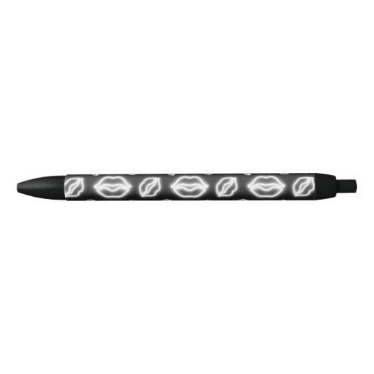 Stylo Noir Baiser de Neon Blanc (Devant)